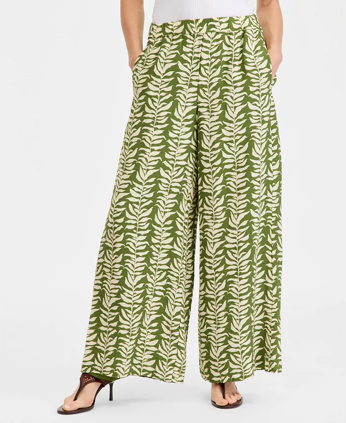 Women's Printed Wide-Leg Pants