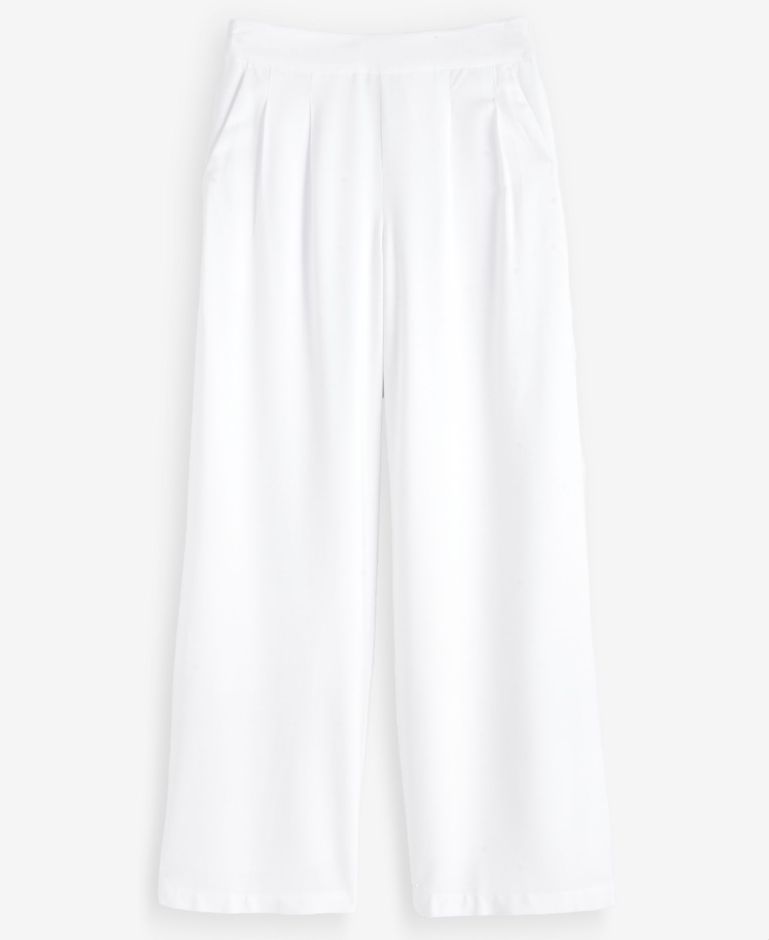 Petite Pleated Pull-On Wide-Leg Pants