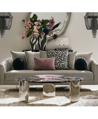 Elara Velvet Lumbar 14" x 20" - Dusty Mauve