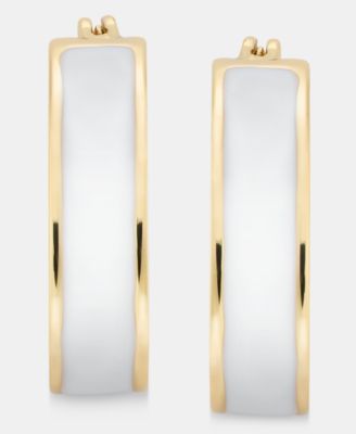 Color Oval Hoop Earrings