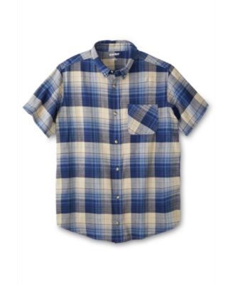 Men's Big and Tall Short Sleeve Flannel Shirt