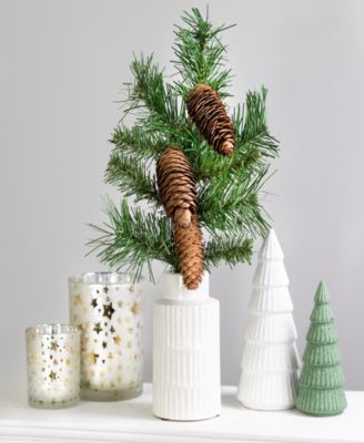 Dakota Pine Artificial Christmas Craft Spray With Pine Cones, 15"