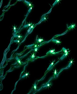 4' Green Lighted Christmas Cascade Twig Tree Outdoor Decoration - Green Lights