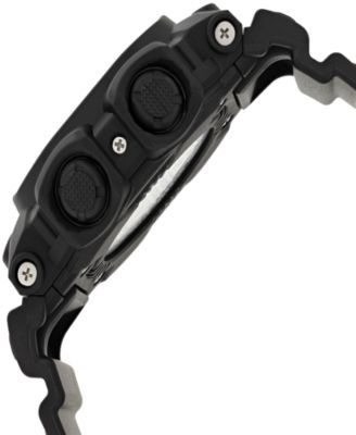 Men's Japanese Quartz Black Resin Watch, 53.6mm