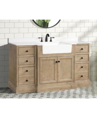 60" Kelly, Weathered Fir Finish, Engineered Quartz Countertop