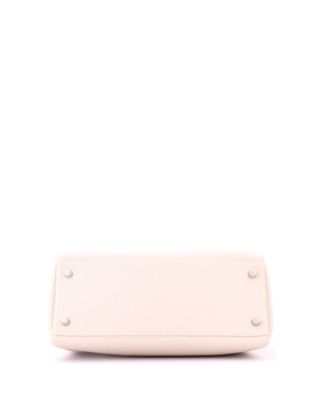 Kelly 28 Handbag Light Togo with Palladium Hardware