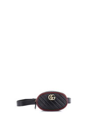 GG Marmont Belt Bag Diagonal Quilted Leather