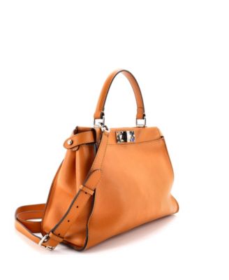 Regular Peekaboo Bag Leather with Plexiglass Detail