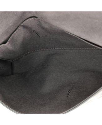 F is Fendi Envelope Clutch on Chain Zucca Embossed Leather