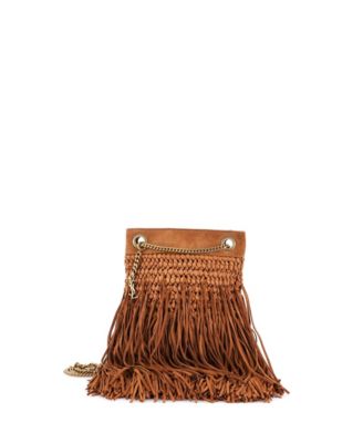 Small Grace Fringe Hobo Suede