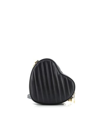 Mini Interlocking G Heart Shoulder Bag Diagonal Quilted Leather