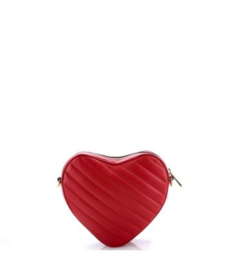 Mini Interlocking G Heart Shoulder Bag Diagonal Quilted Leather