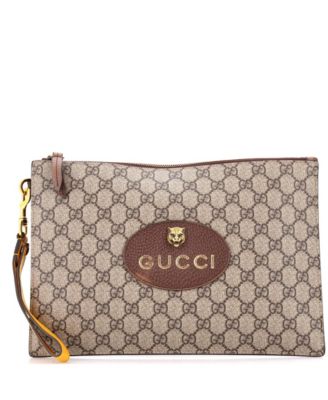 Neo Vintage Wristlet Pouch GG Coated Canvas