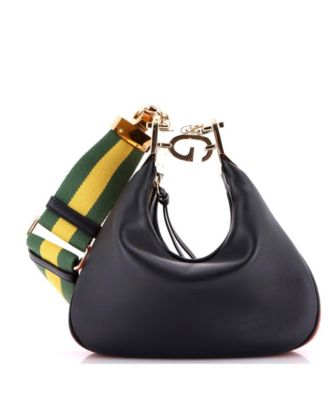 Small Attache Shoulder Bag Leather