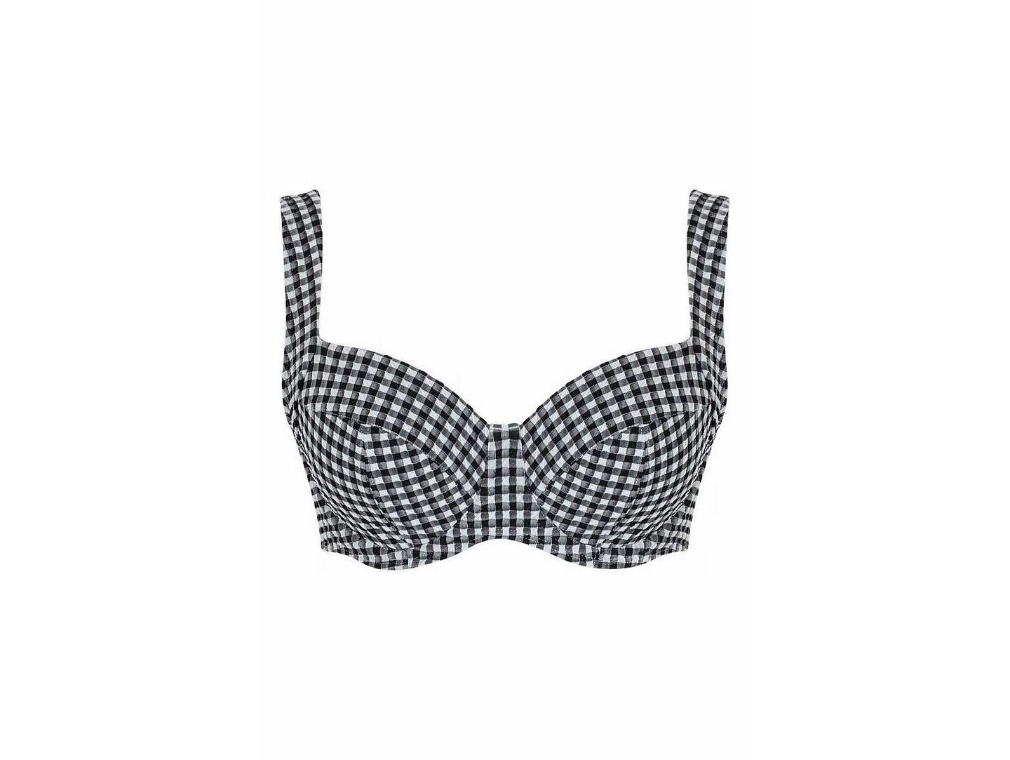 Женский купальный бюстгальтер Panache Lingerie Olivia с косточками и боковой поддержкой, цвет: Чёрный в мелкую клетку — фото 3
