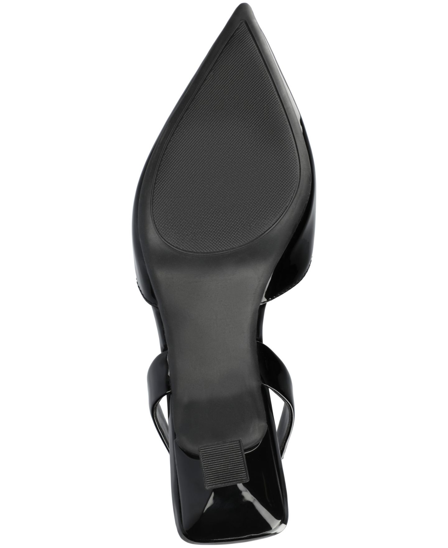 Женские туфли Journee Collection Fallon Low Pointed Toe Pumps, цвет: Чёрный лаковый — фото 5