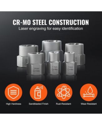 Bolt Extractor Set, 29-Piece Bolt And Nut Remover Set, 6mm To 10mm, , CR-MO Steel Extraction Socket Set With Storage Case