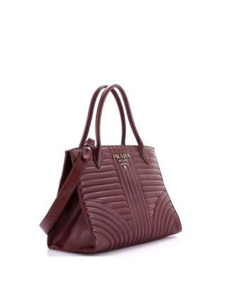 Medium Convertible Open Tote Diagramme Quilted Leather