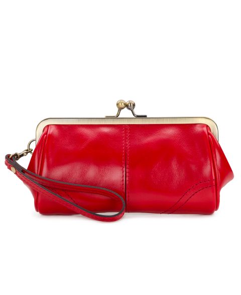 Patricia Nash Renna Small Leather Kisslock Wristlet