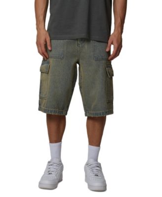 Plus Size Cargo Denim Shorts