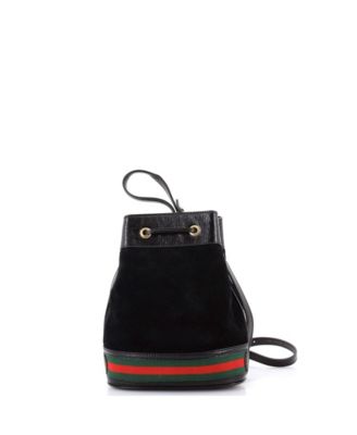 Small Ophidia Bucket Bag Suede