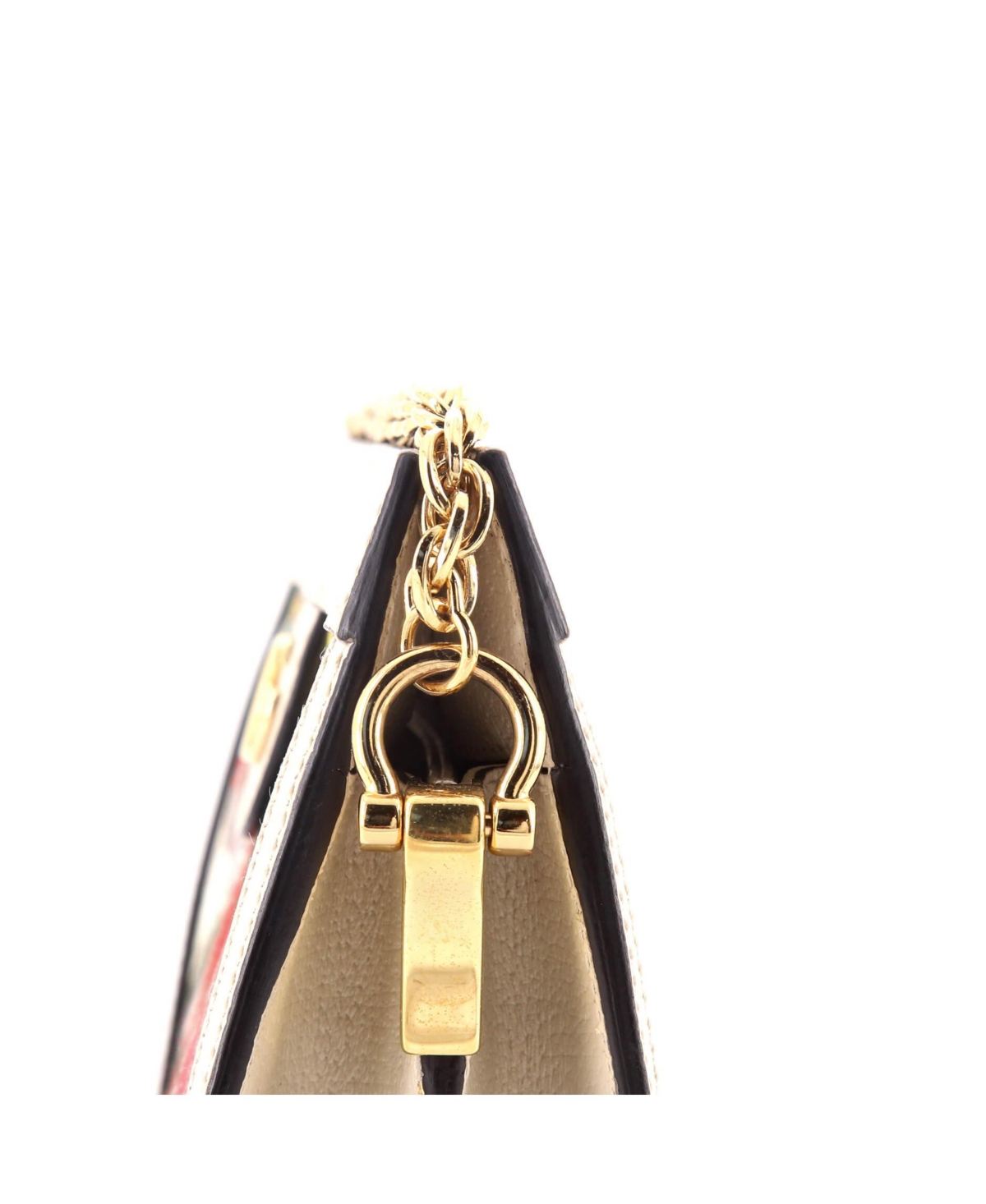 Pre-Owned Gucci Small Ophidia Chain Shoulder Bag Flora Gg Coated Canvas