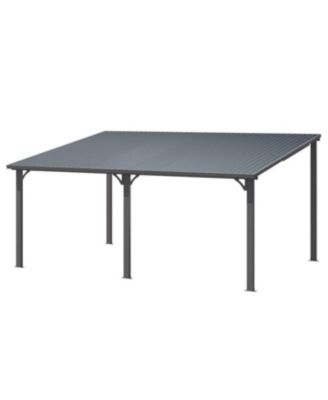  Hardtop Gazebo Outdoor Pergola Lean to Metal Pergolas