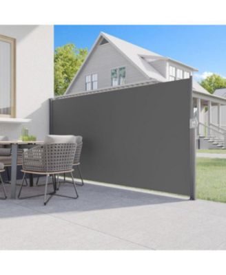 Retractable Side Awning, Double Side Awning, Waterproof Folding Outdoor Privacy