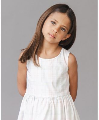 Toddler Girls Organic Stretch Poplin Button Back Party Dress