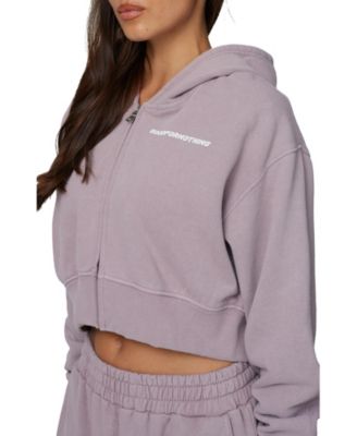 Women's Essential Cropped Zip Hoodie