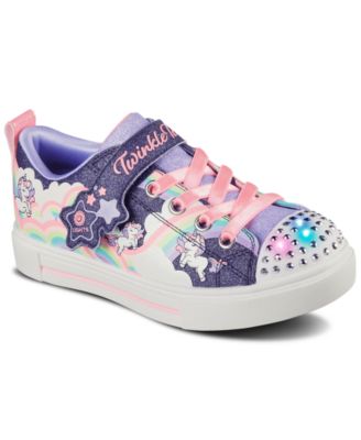 Little Girls Twinkle Toes: Twinkle Sparks - Unicorn Stay-Put Light-Up Casual Sneakers from Finish Line