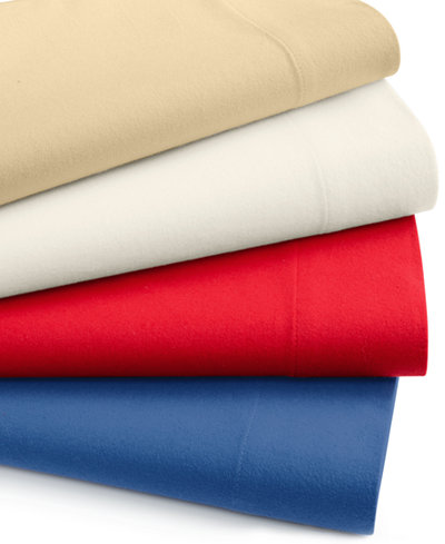 CLOSEOUT! Martha Stewart Collection Solid Cotton Flannel Sheet Sets, Only at Macy's