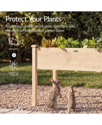 Best Choice Product 48x24x30in Raised Garden Bed, Elevated Wooden Planter for Yard w/ Foot Caps, Bed Liner