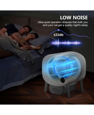 Fumoi Self Cleaning Litter Box,Large Capacity Automatic Cat Litter Box Self Cleaning for Multiple Cats with App Control and Safety Protection