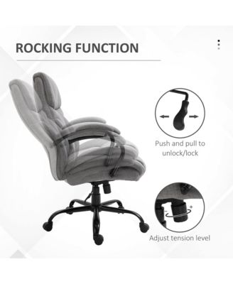 500 lbs Big and Tall Office Chair with Wide Seat and Linen Finish