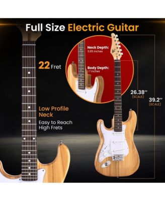 39.2'' ST Style Left-Handed Electric Guitar Kit with 5W Amplifier - High Gloss