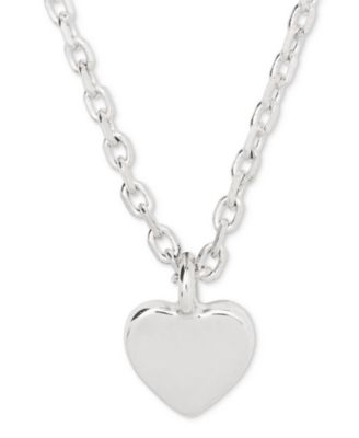 Metal Plated Mini Heart Pendant Necklace