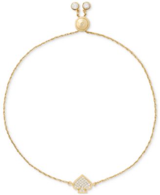Gold Plated Pave Slider Bracelet