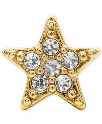 Cubic Zirconia & Imitation Pearl Pave Mini Star Stud Earrings