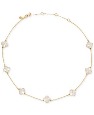 Gold Plated Flower Scatter Necklace