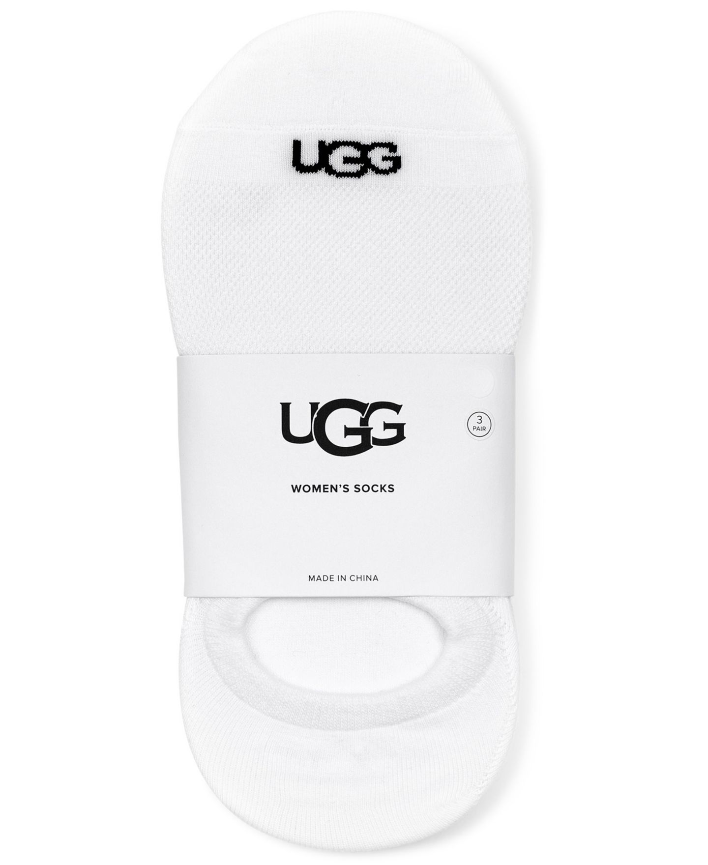 Носки UGG Stela, невидимые под одеждой, 3 шт., цвет: Белый — фото 2