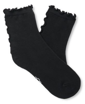 UGG Women's Karsyn Lettuce Edge Quarter Logo Socks