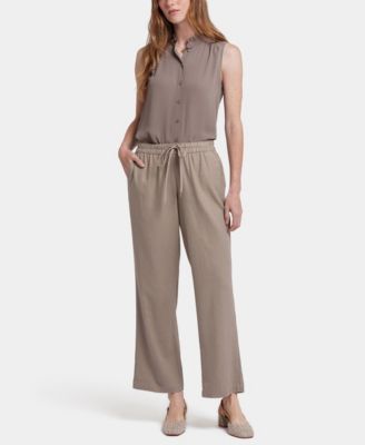Petite Relaxed Drawstring Pull-On Pants 