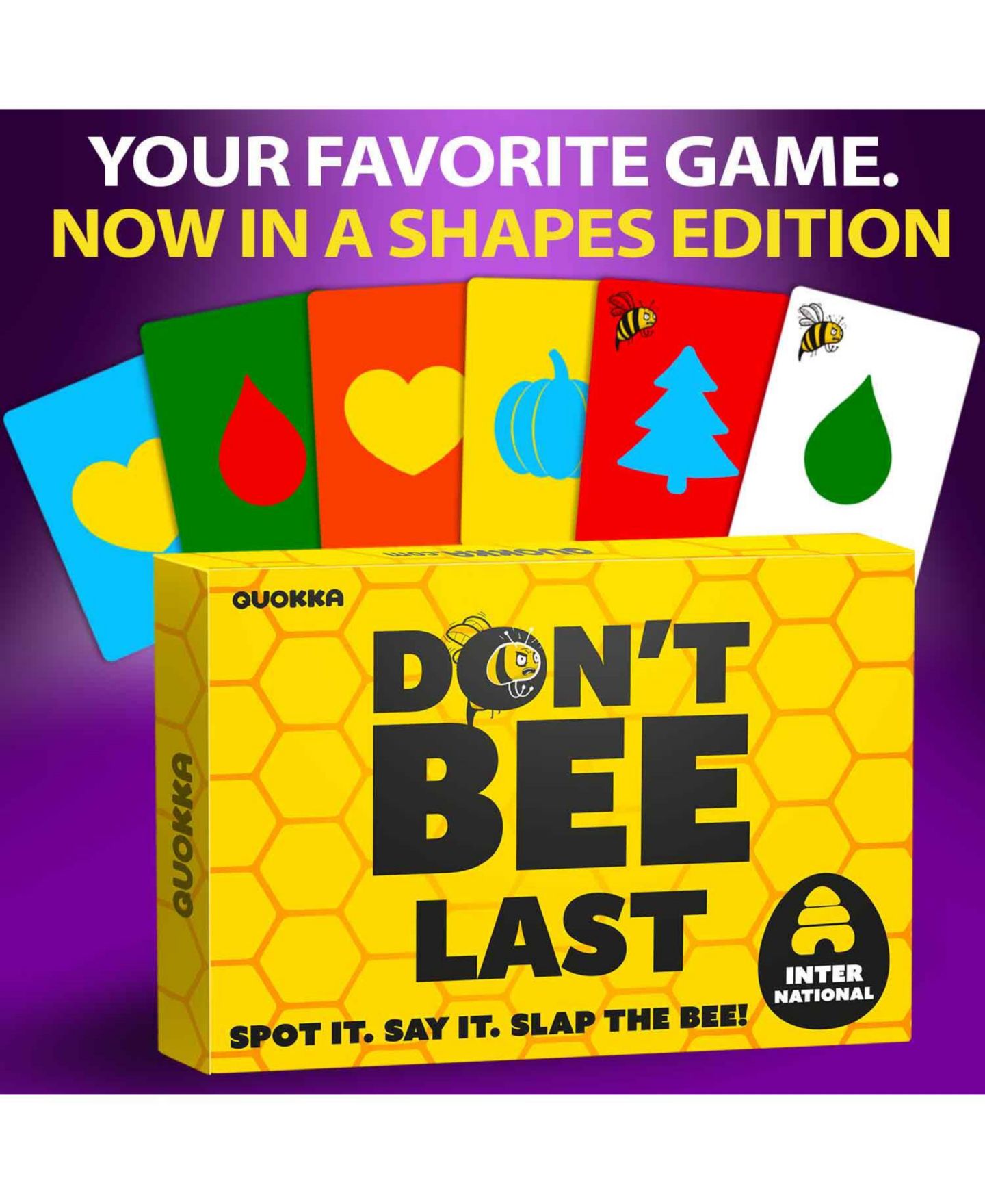 Детская настольная игра Quokka Don't Bee Last 72-Card Fast-Paced Family Board Game, Ages 7+, цвет: Global — фото 2