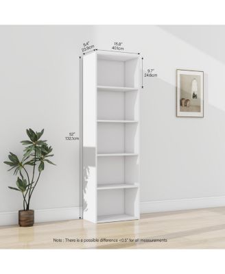 5 Cube Decorative Open Bookshelf Kids Toy Storage Organizer Horizontal Vertical, White