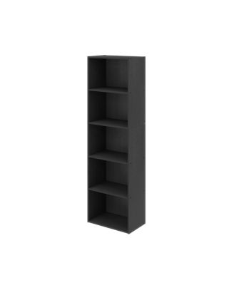 HOMLUX 5 Cube Decorative Open Bookshelf Kids Toy Storage Organizer Horizontal Vertical, Black