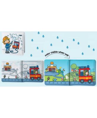 Magic Color Changing Bath Book: Fire Brigade, Bath Toys for Toddlers, Water Toys for Toddlers 18-36m and Water Table Accessories