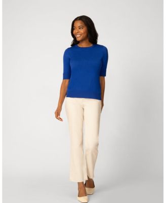 Women's Elbow Sleeve Crewneck Sweater