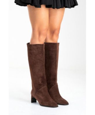 Women's Taly Leather Block Heel Knee High Boot