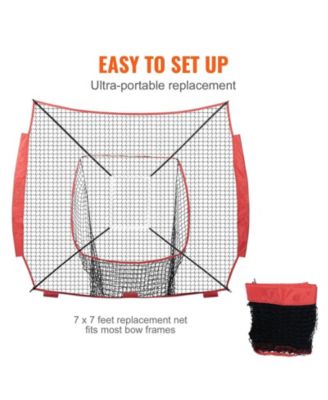 7 x 7 Ft Baseball Softball Practice Net with Strike Zone